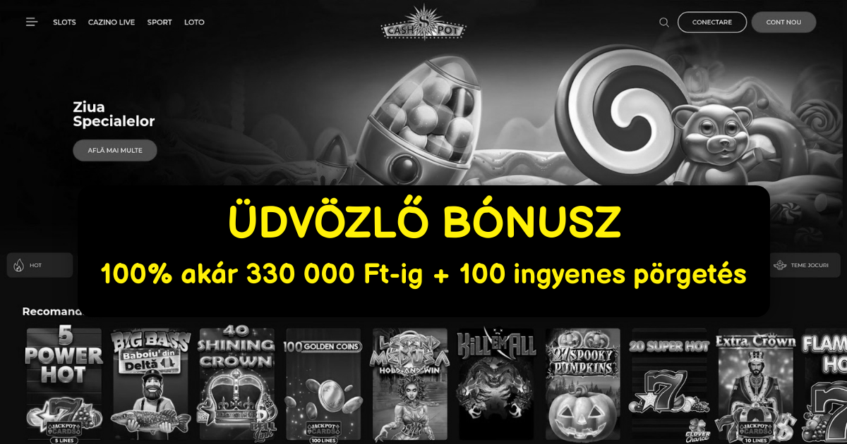 Cashpot Casino - Legjobb online slotok bónusszal