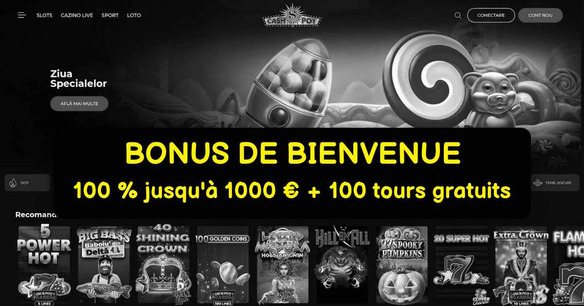 Cashpot Casino - Top Machines à sous avec Bonus 500 €
